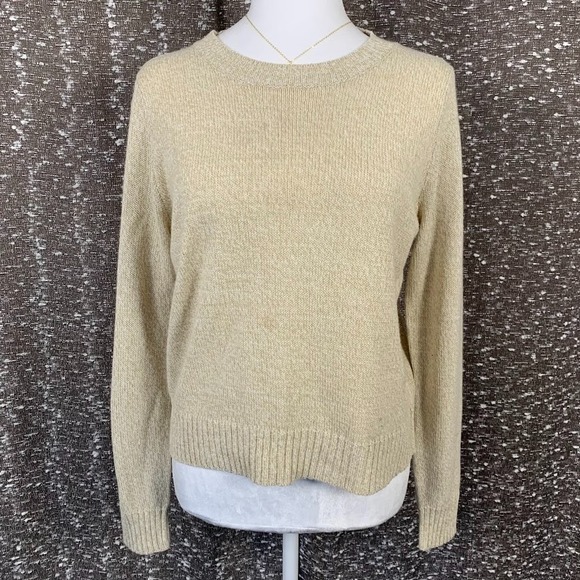 H&M Divided Knit Tan Sweater Long Sleeve Pullover Women's Small - Picture 1 of 7